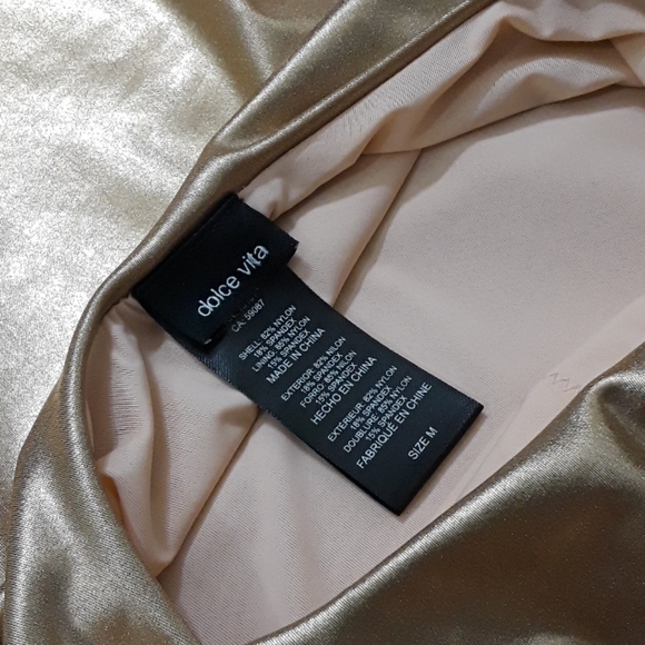 Dolce Vita Rose Gold  Metallic High Cut One Piece - Picture 9 of 10